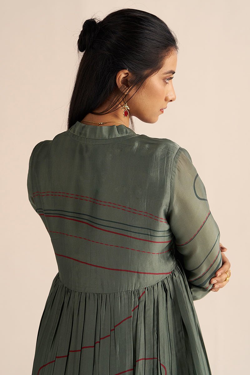 Cilantro Green Silk Co-ord Set