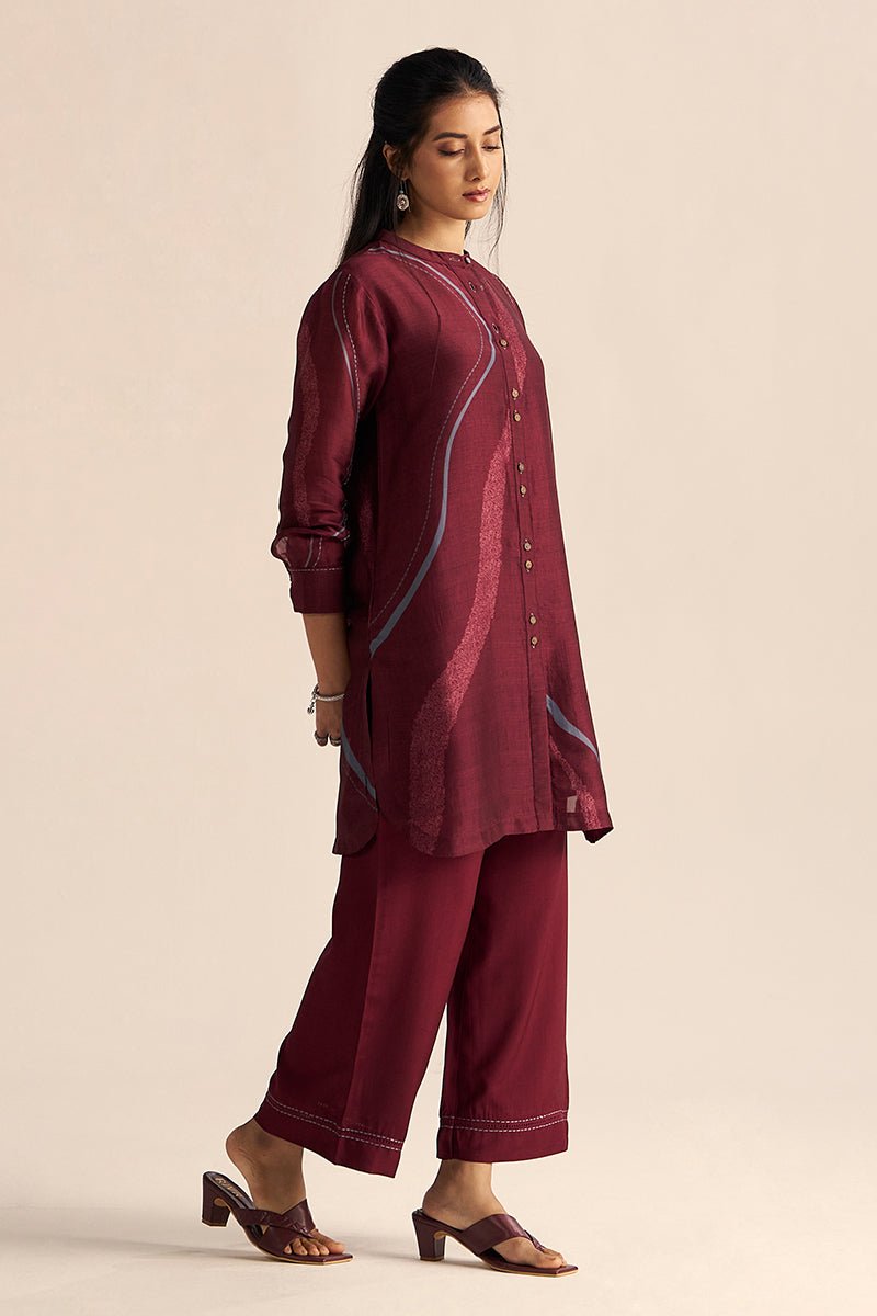 Cordovan Silk Co-ord Set