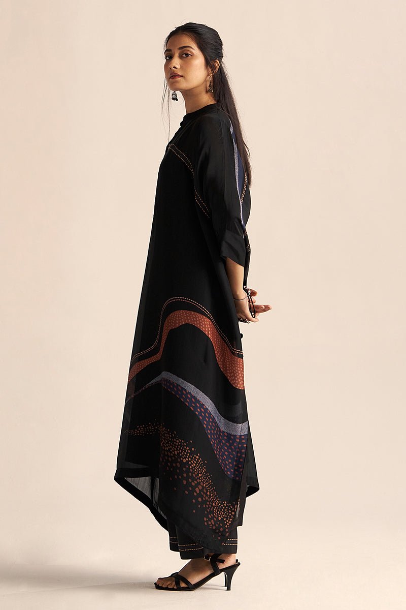 Black Silk Co-ord Set