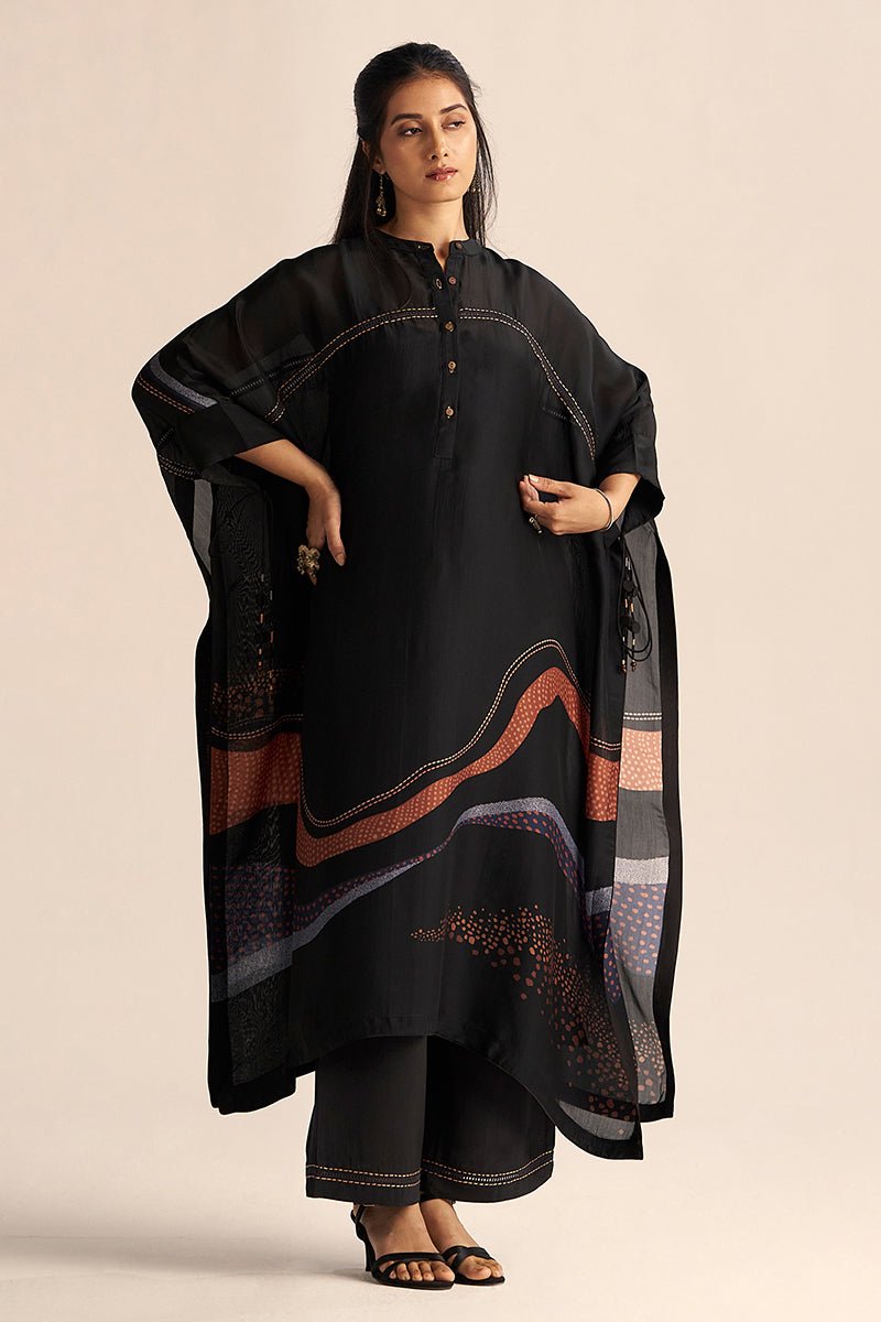 Black Silk Co-ord Set