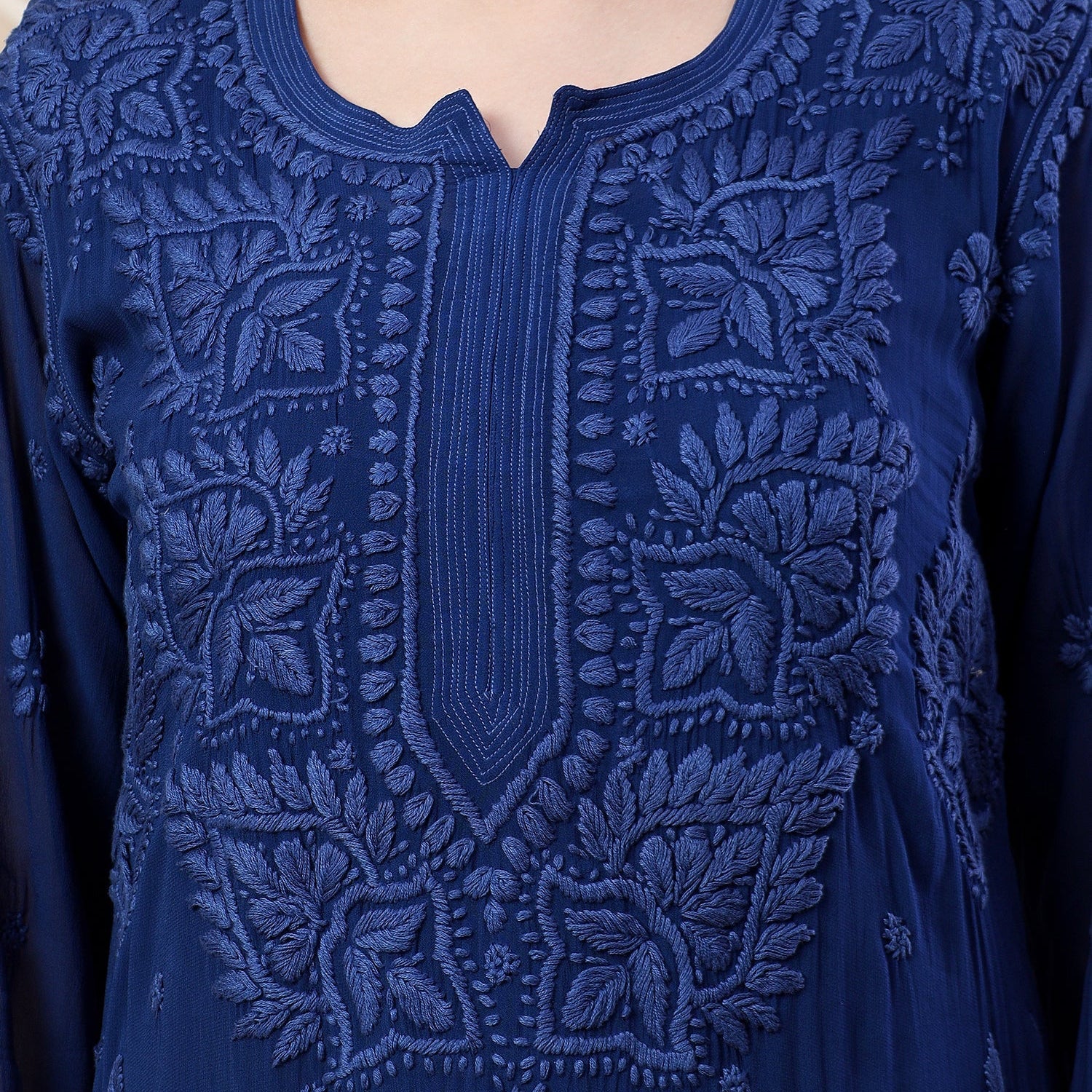 Dua Premium Viscose 3D Chikankari Straight Kurta