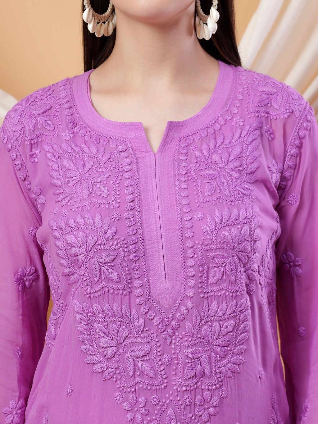 Dua Premium Viscose 3D Chikankari Straight Kurta
