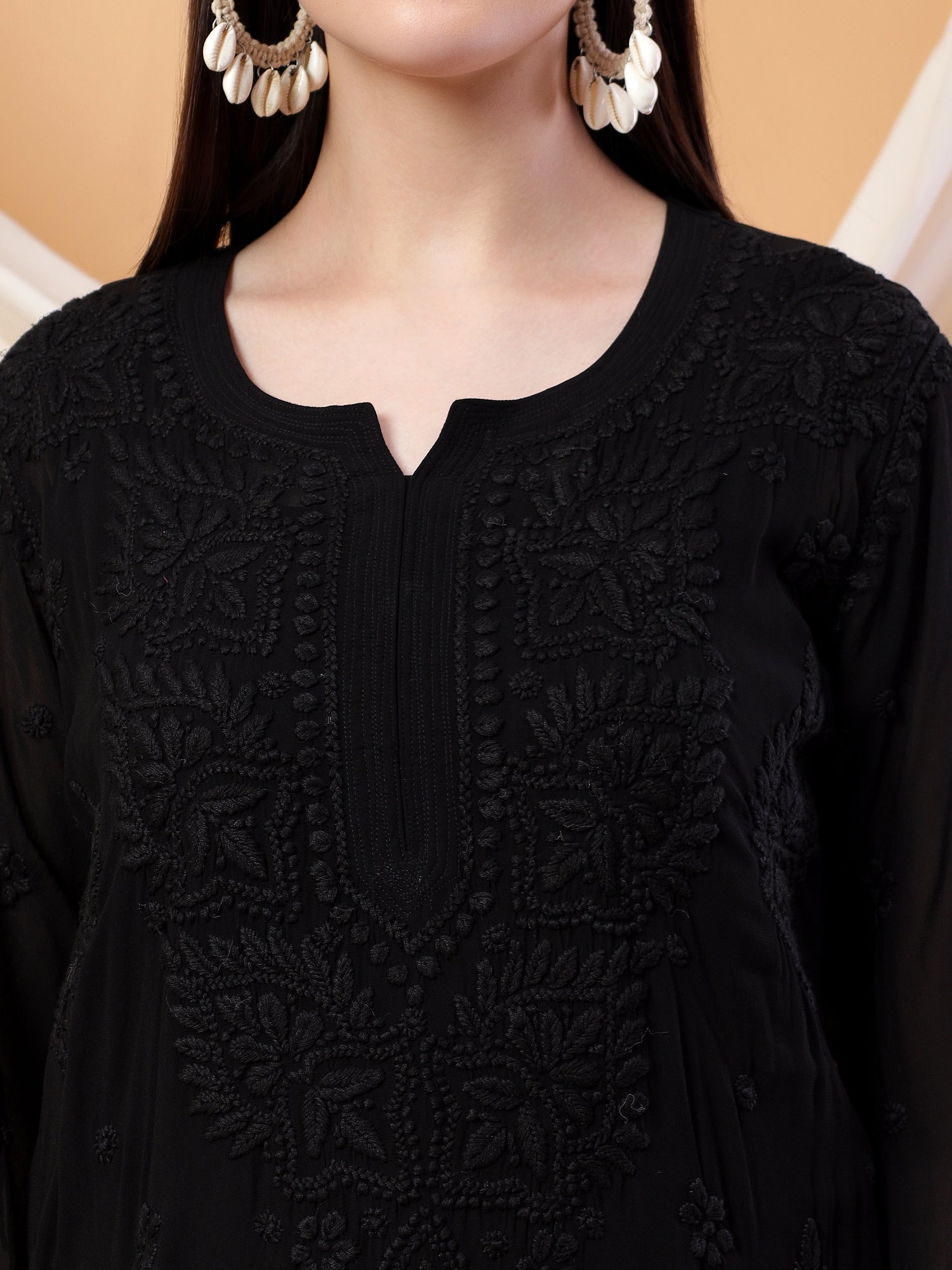 Dua Premium Viscose 3D Chikankari Straight Kurta