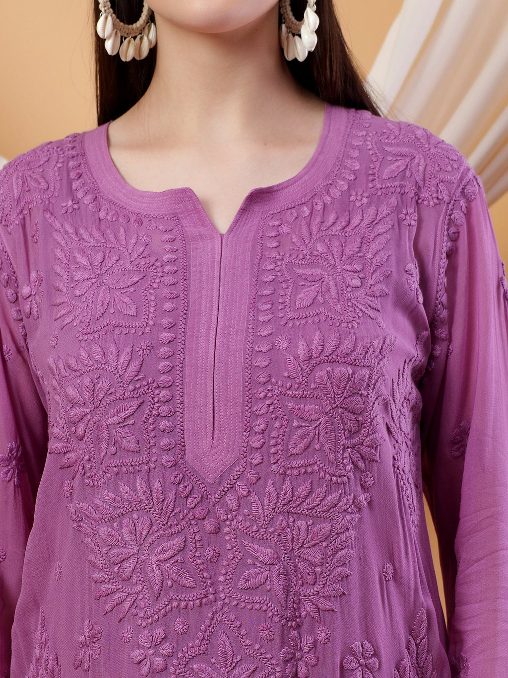 Dua Premium Viscose 3D Chikankari Straight Kurta