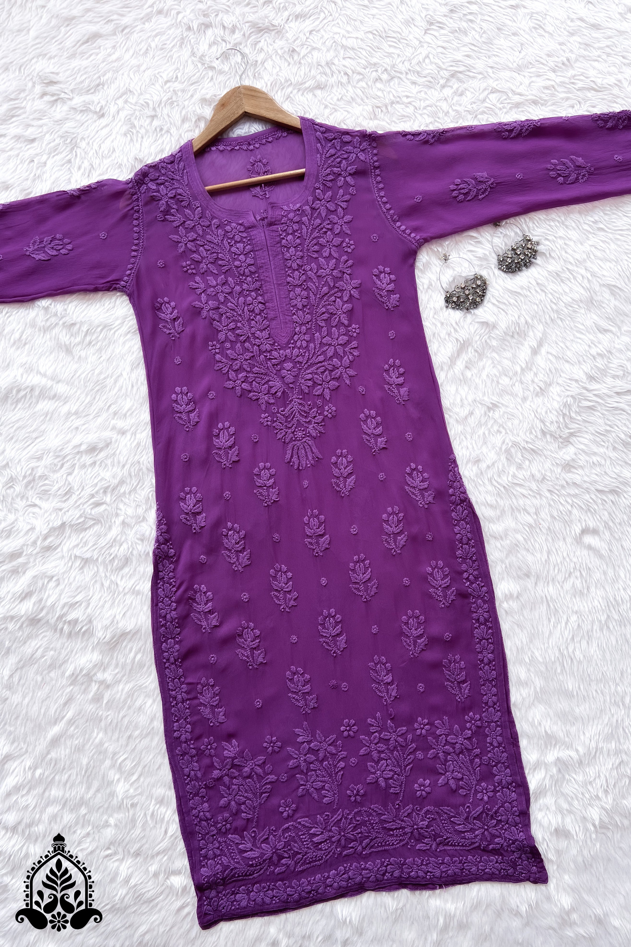 Suhana Premium Viscose Chikankari Straight Kurta