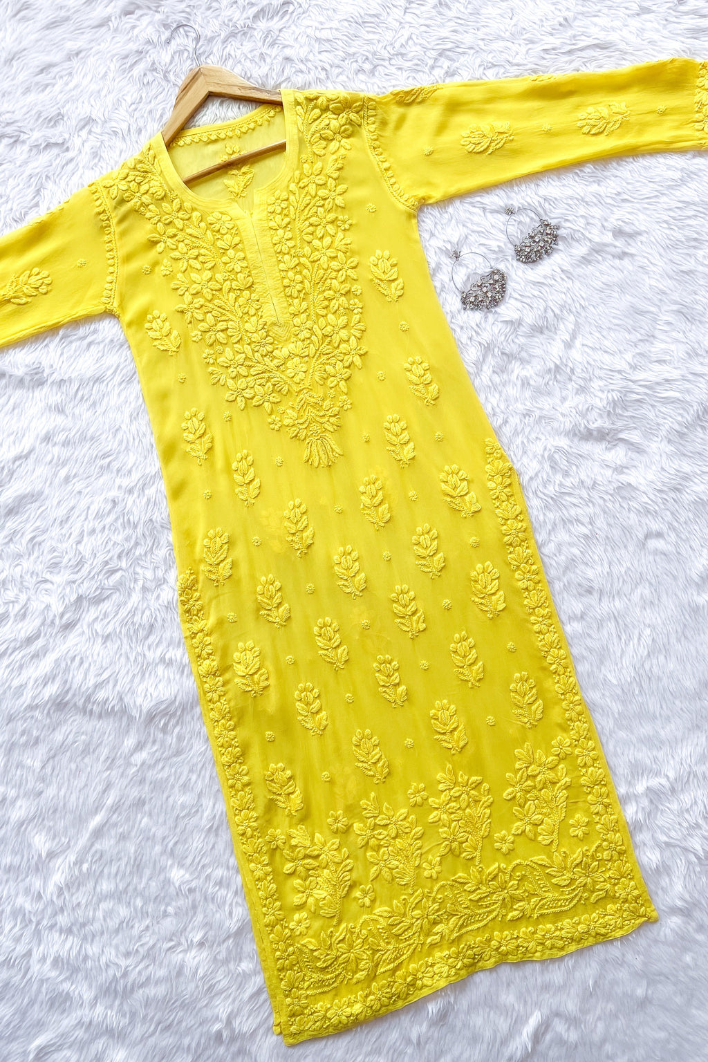 Suhana Premium Viscose Chikankari Straight Kurta