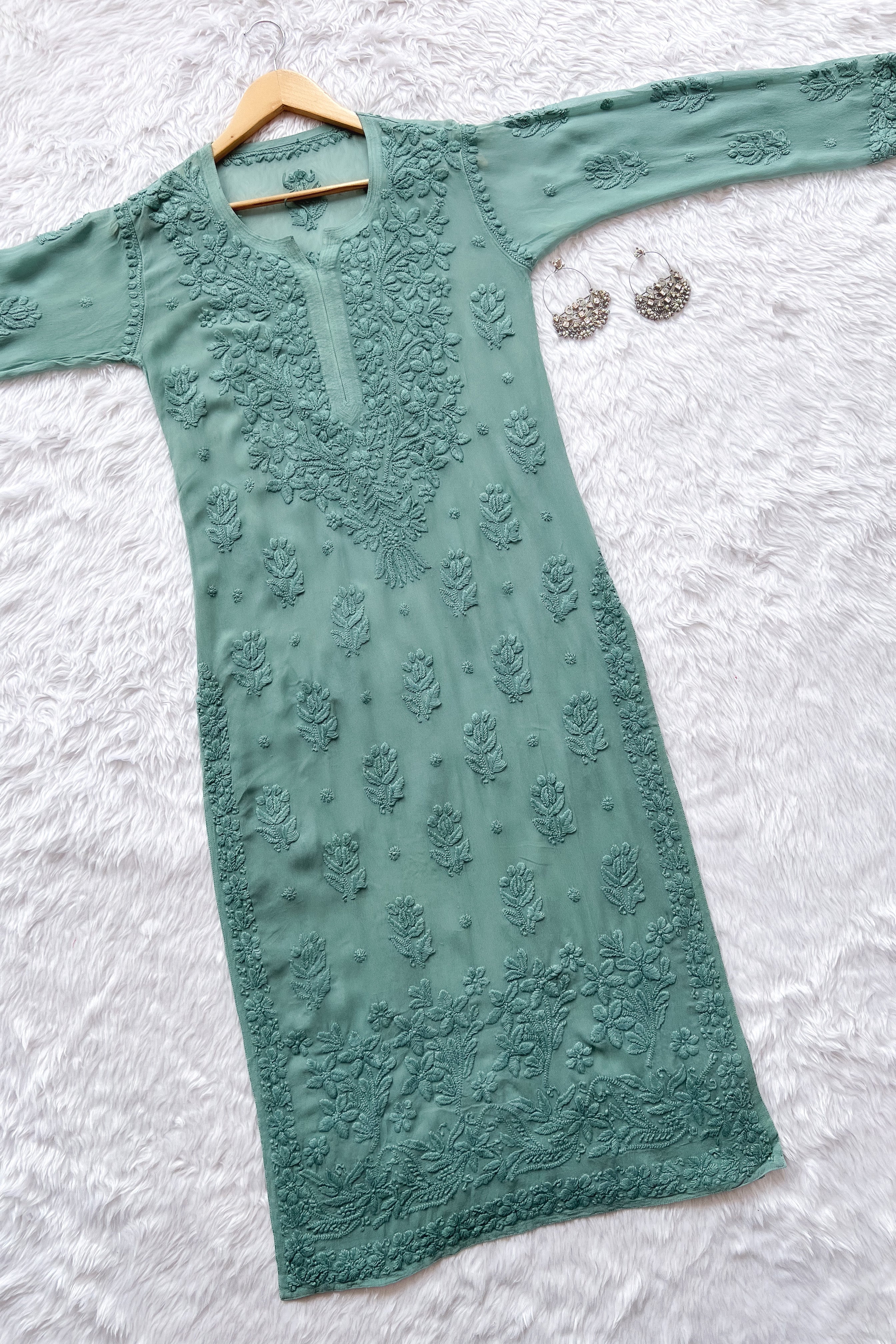 Suhana Premium Viscose Chikankari Straight Kurta