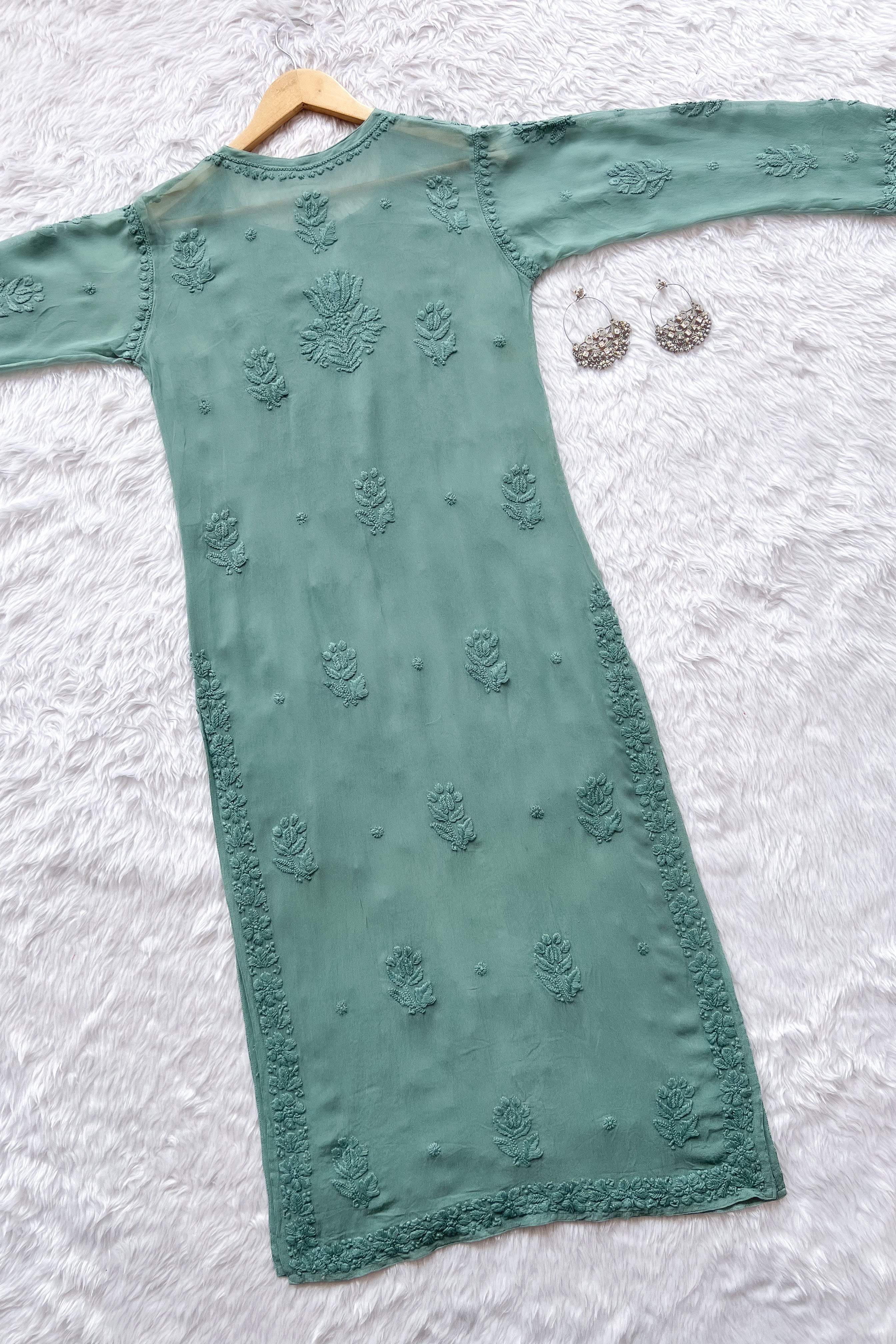 Suhana Premium Viscose Chikankari Straight Kurta