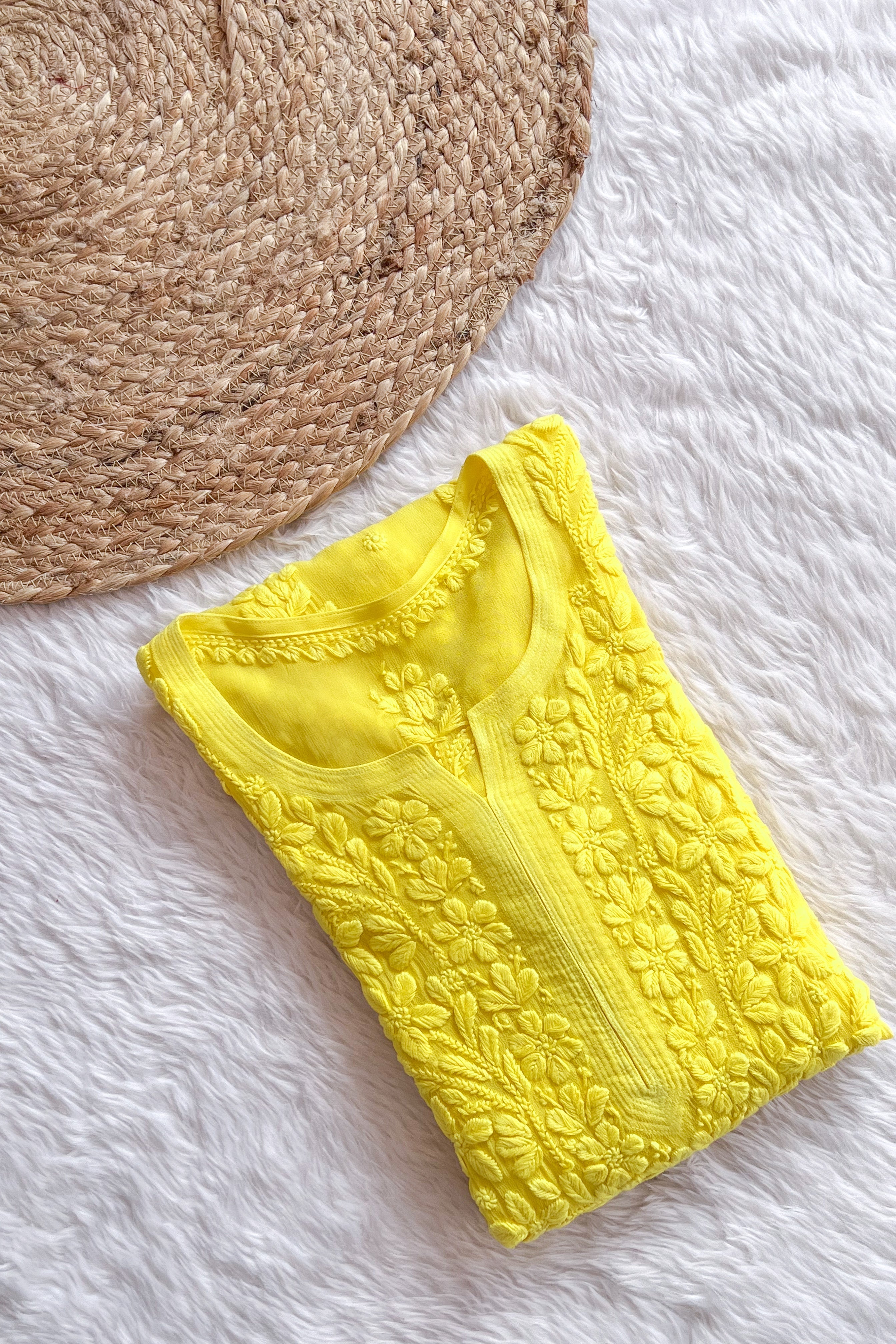 Suhana Premium Viscose Chikankari Straight Kurta