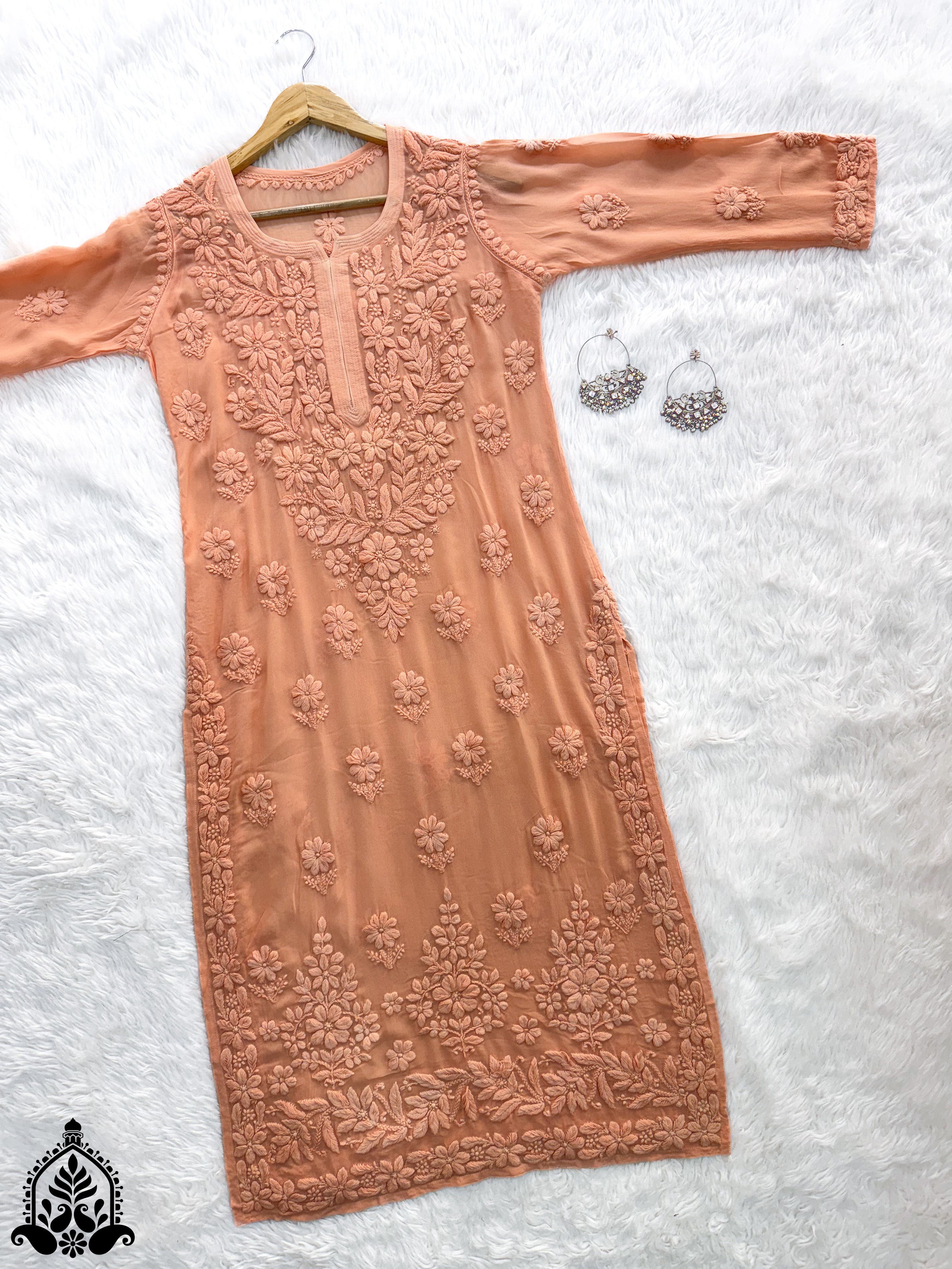 Suhana Premium Viscose Chikankari Straight Kurta