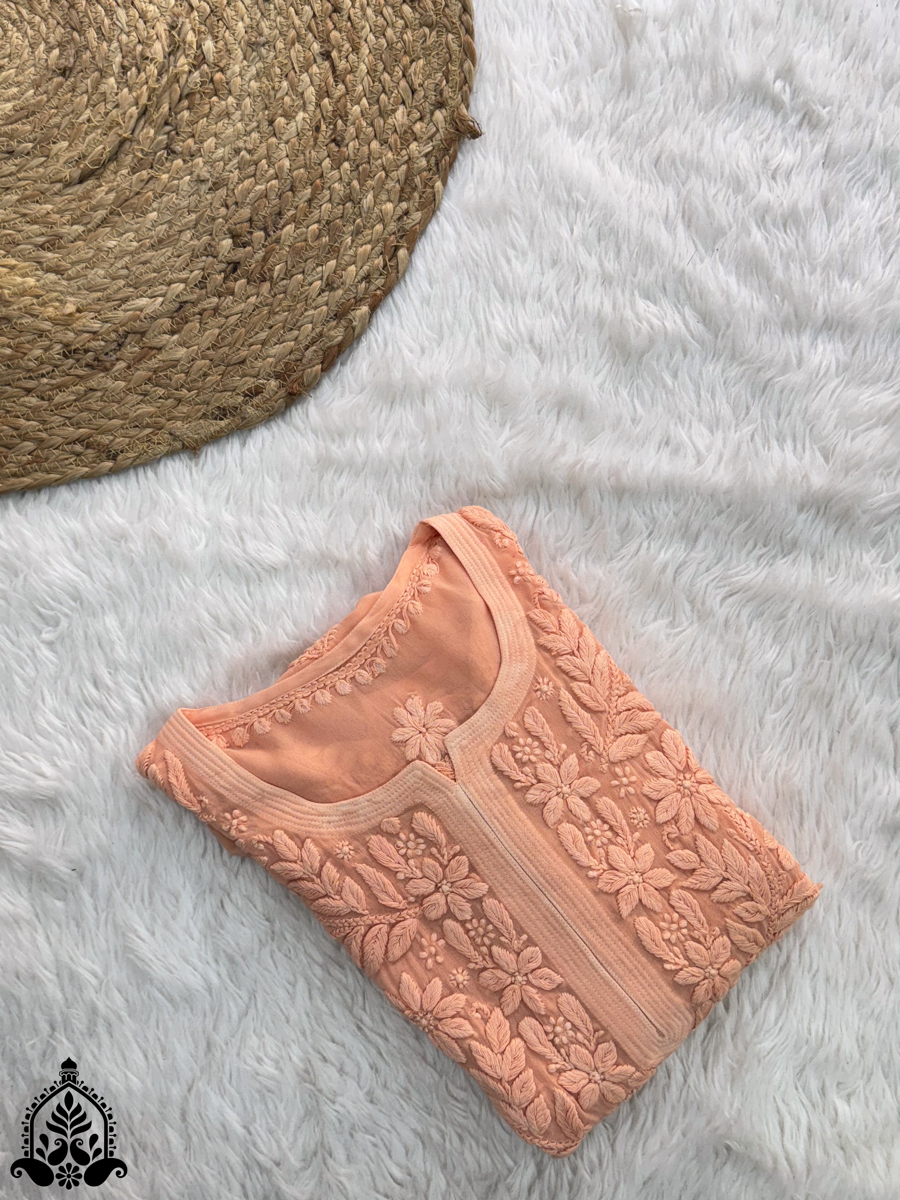 Suhana Premium Viscose Chikankari Straight Kurta