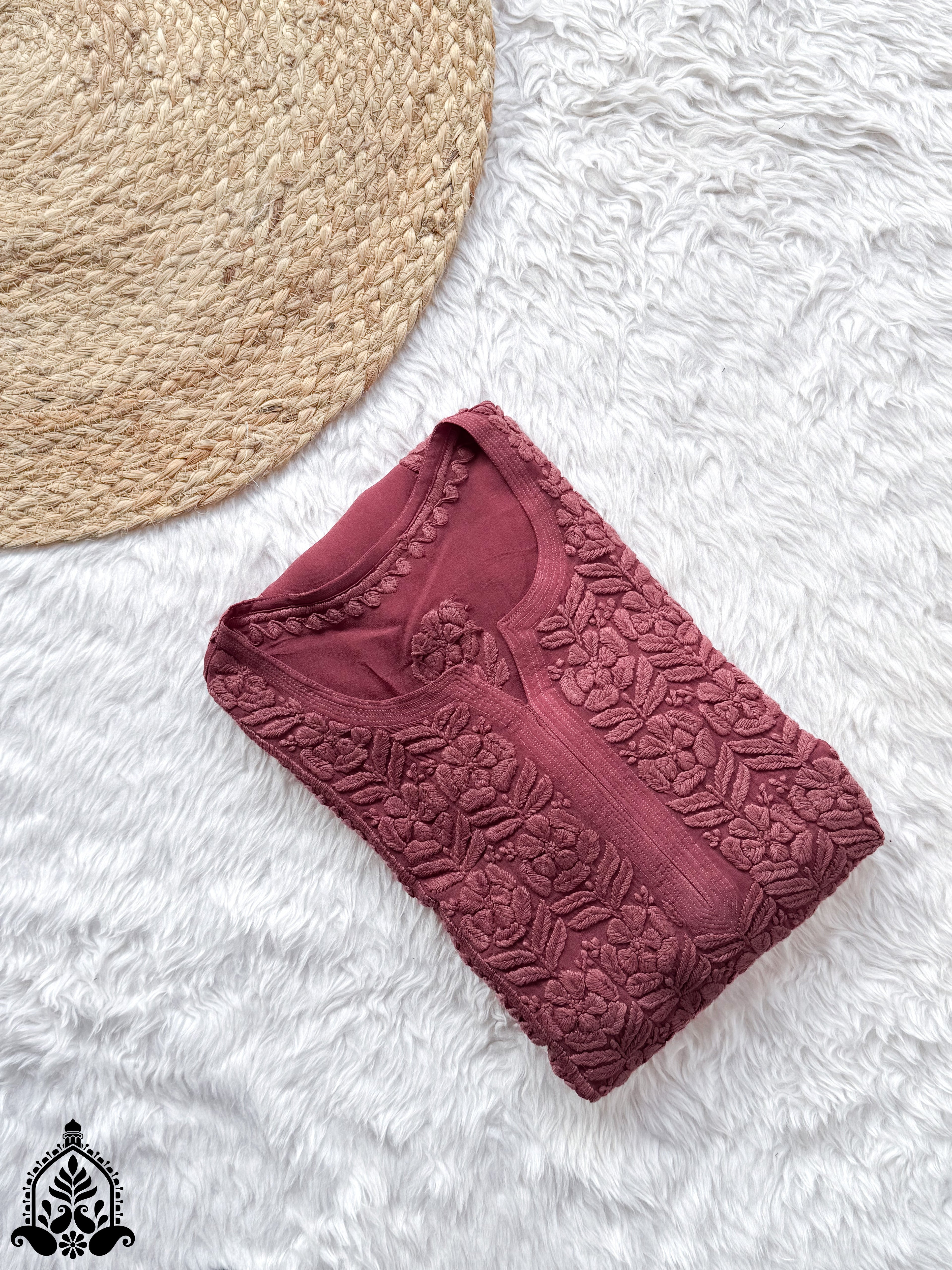 Rania Premium Viscose 5D Chikankari Straight Kurta