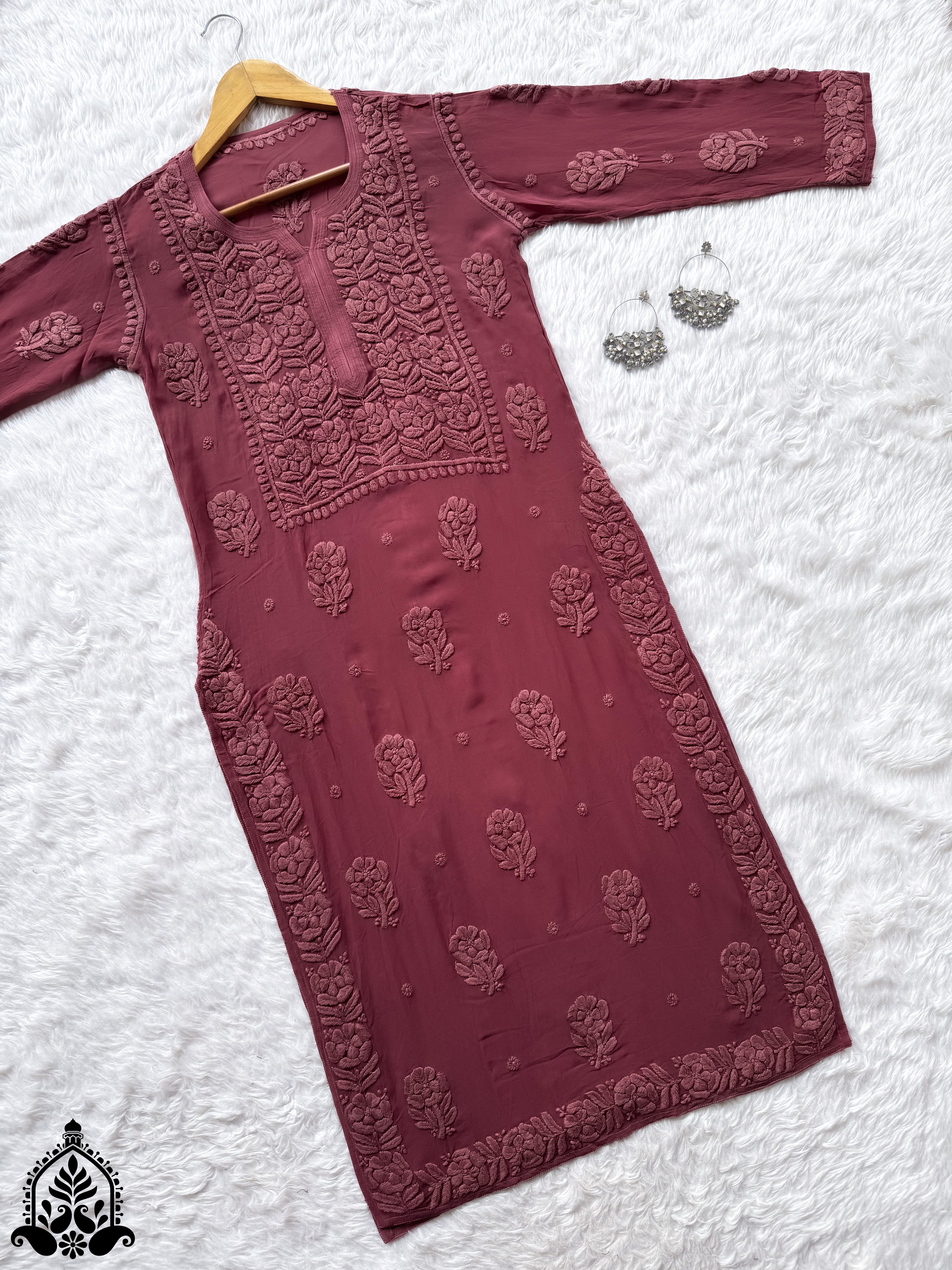 Rania Premium Viscose 5D Chikankari Straight Kurta