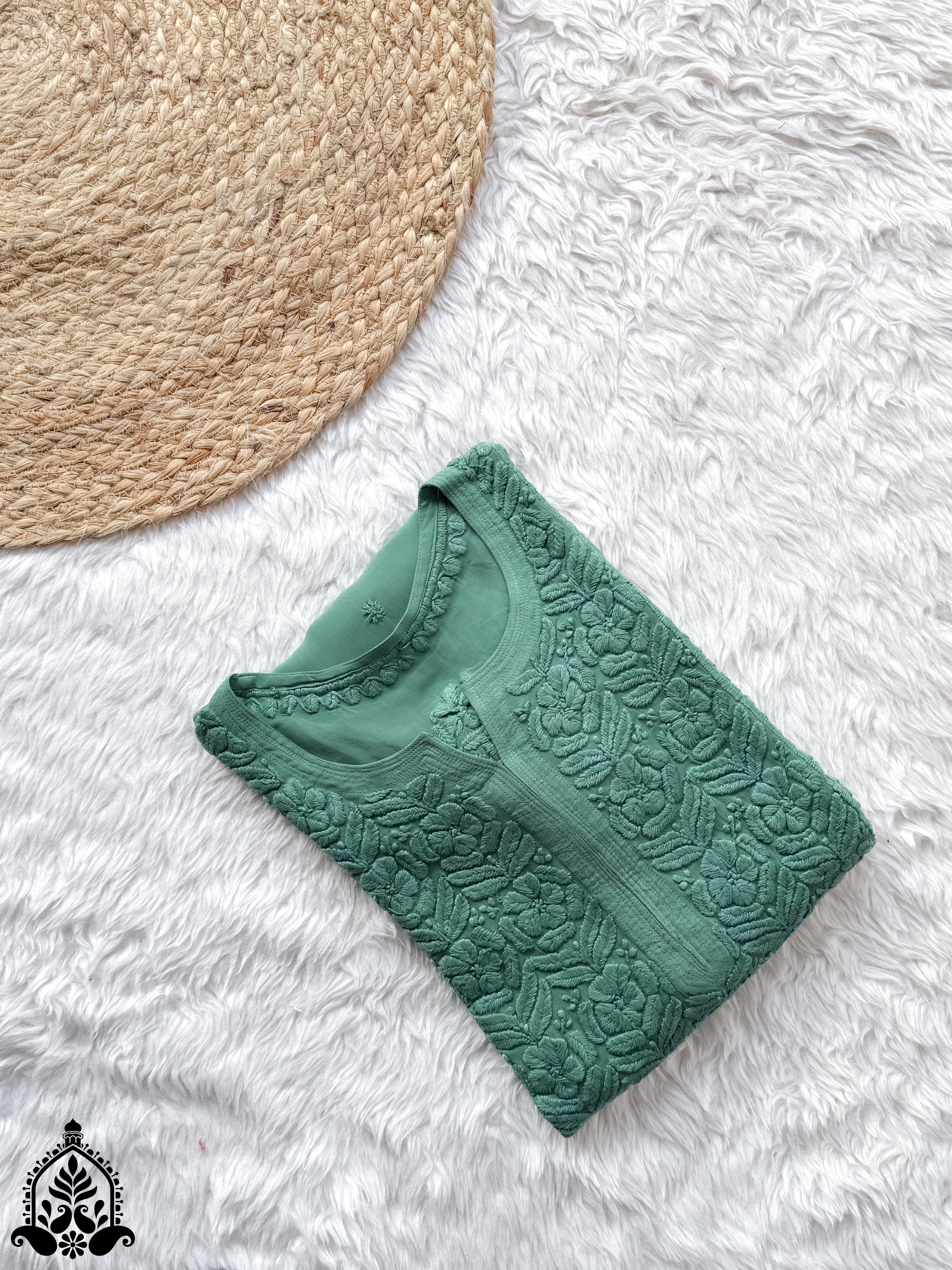 Rania Premium Viscose 5D Chikankari Straight Kurta