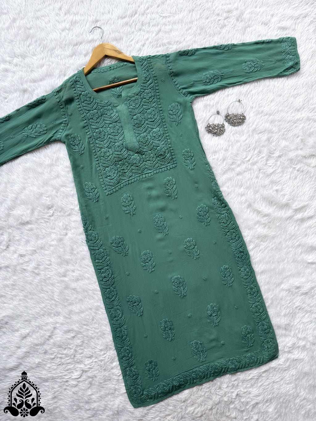 Rania Premium Viscose 5D Chikankari Straight Kurta