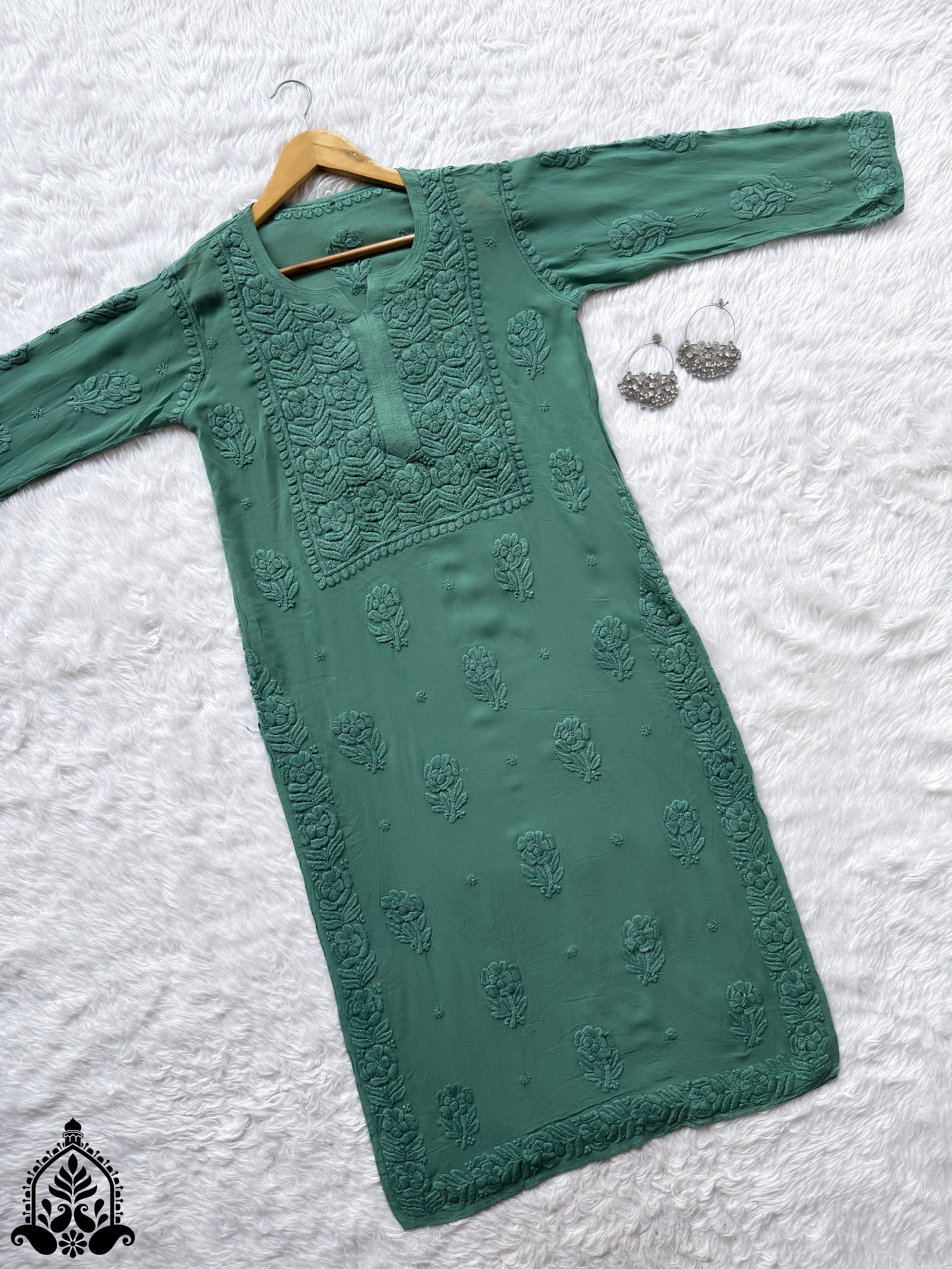 Rania Premium Viscose 5D Chikankari Straight Kurta