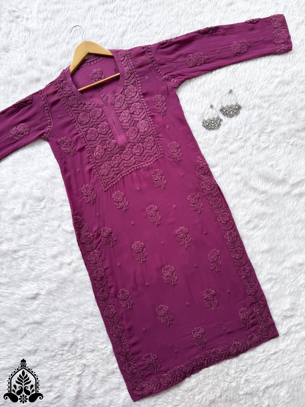 Rania Premium Viscose 5D Chikankari Straight Kurta