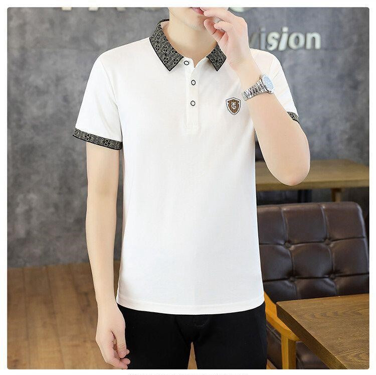 High end embroidered short sleeve POLO T-shirt for men's