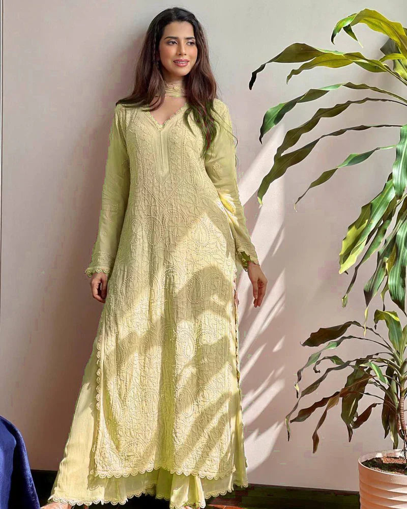 Designer Dress With Dupatta Set