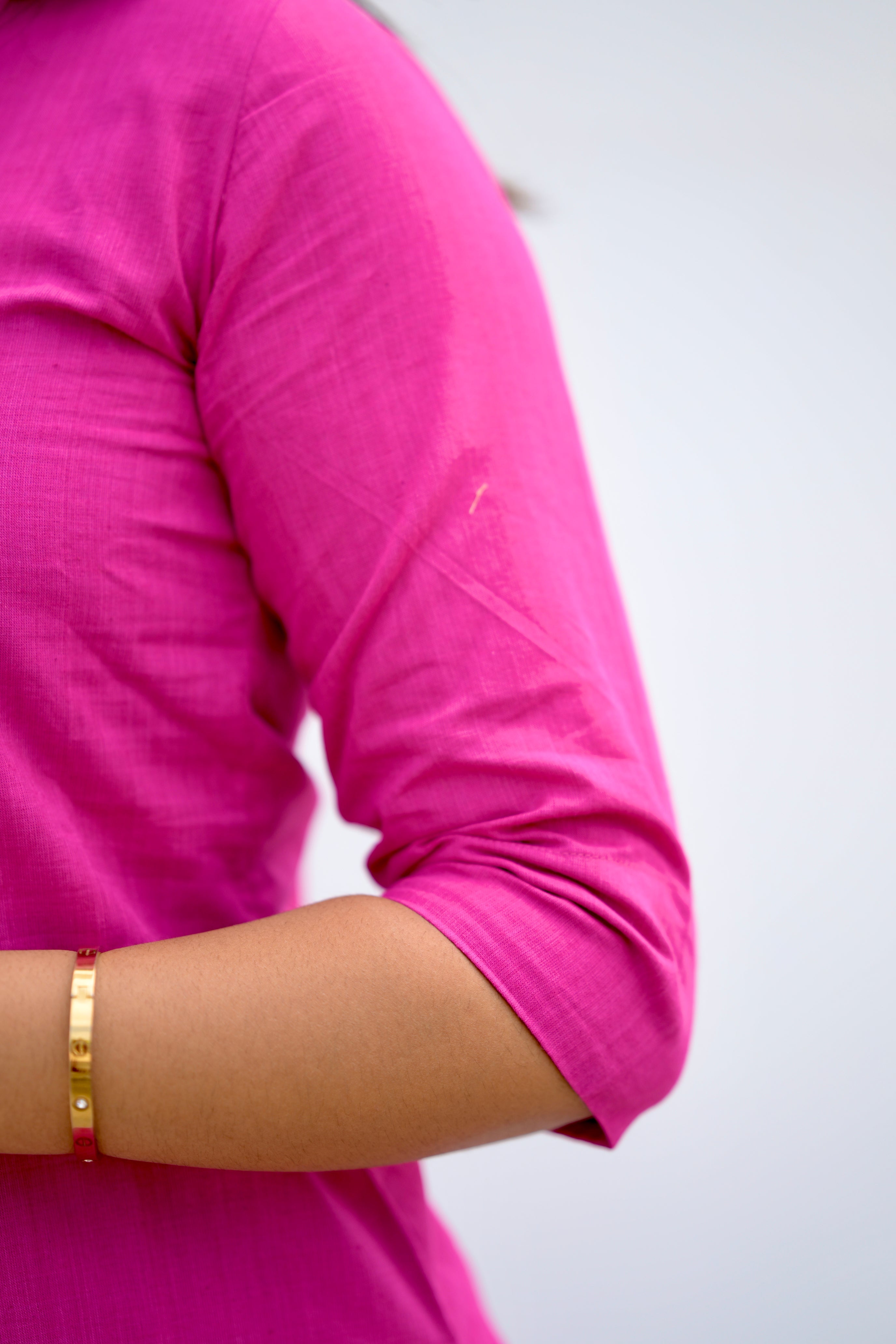 Savanna (hot pink)- Cotton flex co-ord set with appliqu茅 work in hot pink