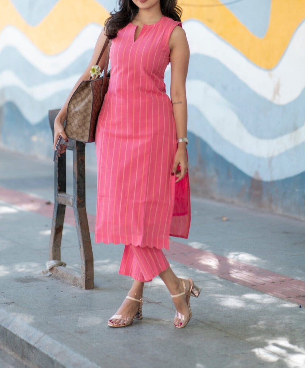 Premium Cotton Candy Kurta Set With Pant