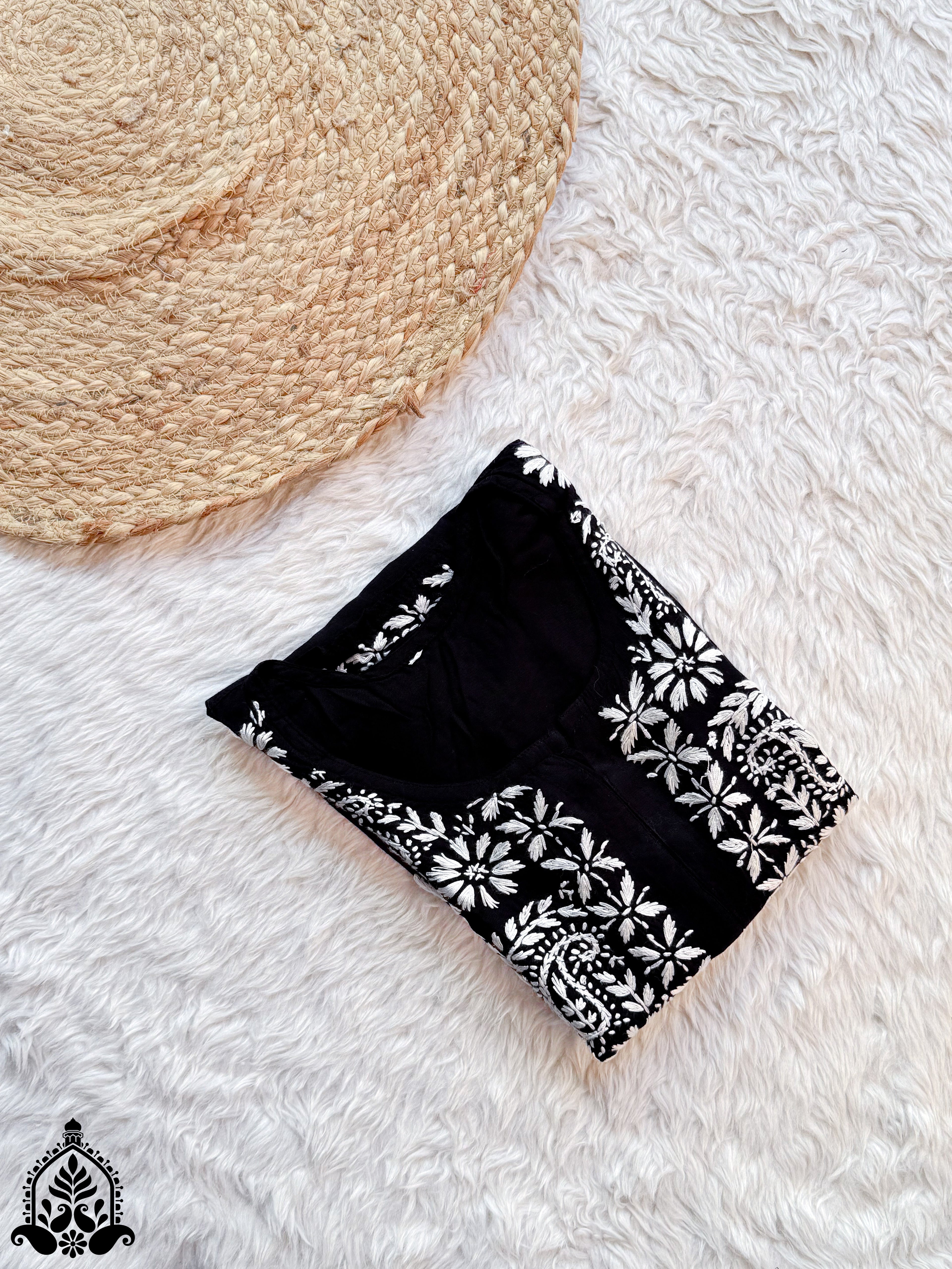 Shifa Chikankari Minimal Rayon Straight Kurta